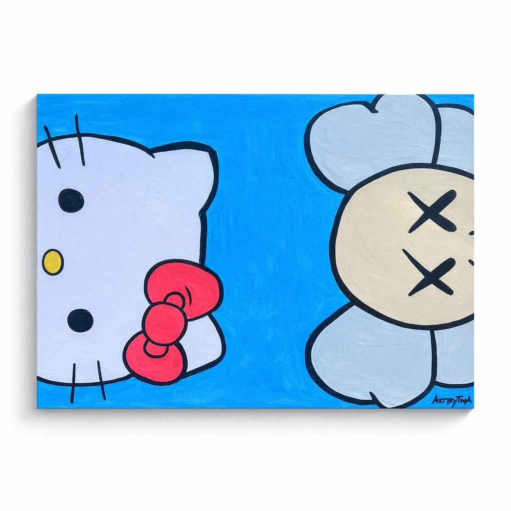 HELLO KITTY X KAWS PAINTING